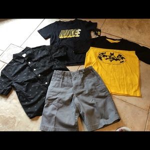 Group of Size 6/7 boys shorts & 3 shirts